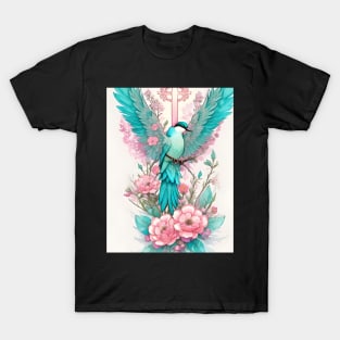 Large wing teal bird T-Shirt